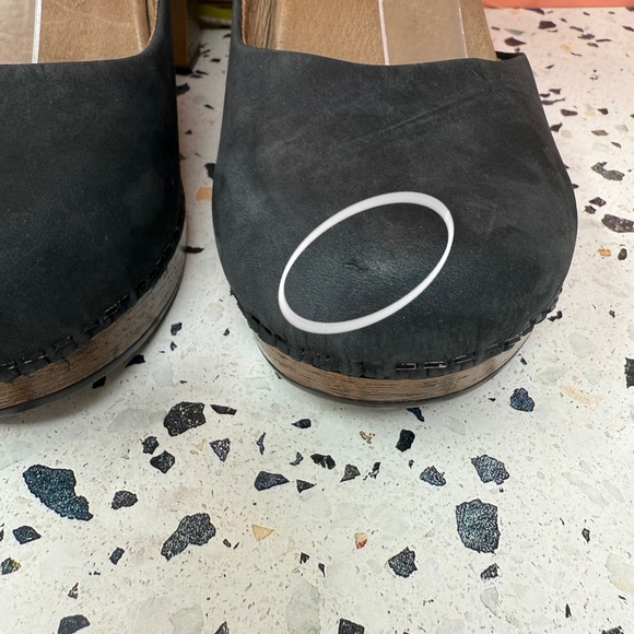 Dansko Dorothy Black Suede Leather Mary Jane Women’s Clog Heels Sz 37 - Picture 4 of 11